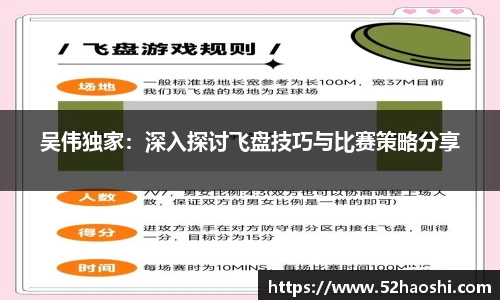 吴伟独家：深入探讨飞盘技巧与比赛策略分享