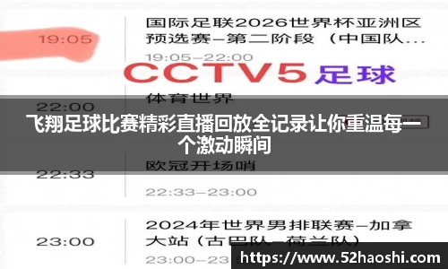 飞翔足球比赛精彩直播回放全记录让你重温每一个激动瞬间